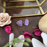 Vriksham Purple Heart Shape Earring-G17744